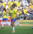 Comemoração de Priscila na vitória do Brasil -   Foto: Staff Images Woman / CBF / Esporte News Mundo
