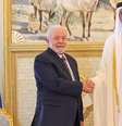 Lula e o emir do Qatar, Tamim bin Hamad al-Thani, em Doha   Foto: Ricardo Stuckert/Divulgação