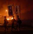 A queima de gás é uma imagem comum nos campos petrolíferos do Irã e do Iraque, entre outros países  Foto: BBC News Brasil