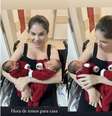 Bárbara Evans deixa a maternidade com os gêmeos  Foto: Márcia Piovesan
