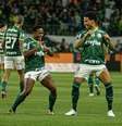 Endrick e Murilo comemoram gol diante do América, no Allianz Parque  Foto: Renato Gizzi/Photo Premium/Gazeta Press