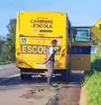 Homem rouba ônibus escolar, faz monitor refém e é morto pela polícia em SP  Foto: Reprodução