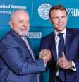 Lula se encontra com o presidente da França, Emmanuel Macron  Foto: Ricardo Stuckert/PR / Perfil Brasil