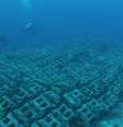 A Estrada de Bimini, localizada na costa da Ilha de Bimini, nas Bahamas, possui uma formação geológica curiosa. É formada por 800 metros de pedras de calcário. A lenda mais conhecida é de que a estrada foi construída pelos moradores de Atlântida, a cidade perdida no Oceano.  Foto: Facebook Arquivo Mistério / Flipar