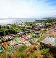 Vista da região que engloba os bairros Pinheiro, Mutange, Bom Parto e Bebedouro, em Maceió, em Alagoas, onde moradores tiveram que deixar suas casas devido à instabilidade do solo causada pela extração da sal-gema.  Foto: Reprodução/Estadão Conteúdo/Pei Fon