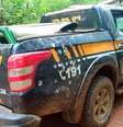 Carro da Polícia Rodoviária Federal (PRF) atingido na Terra Indígena Apyterewa, no Pará  Foto: Divulgação/Polícia Rodoviária Federal (PRF) / Estadão
