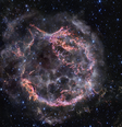 Nova foto do remanescente de supernova Cassiopeia A, capturada pelo telescópio James Webb; a imagem destaca o envelope de material em expansão (Imagem: Reprodução/NASA, ESA, CSA, STScI, D. Milisavljevic (Purdue University), T. Temim (Princeton University), I. De Looze (University of Gent)  Foto: Canaltech
