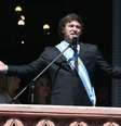 Javier Milei durante cerimônia de posse da presidência da Argentina no dia 10 de dezembro de 2023  Foto: REUTERS/Agustin Marcarian