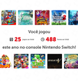 Reprostectiva 2023 da Nintendo mostra quanto tempo você passou em cada um dos jogos do Switch (Imagem: Captura de Tela/Canaltech/Durval Ramos)  Foto: Canaltech
