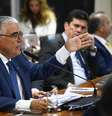 Eduardo Girão disse que Flávio Dino era extremamente midiático, mas estava em um papel diferente.  Foto: Marcos Oliveira/Agência Senado / Estadão