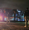Ônibus interceptados pela PRF levaram manifestantes para atos do 8 de janeiro  Foto: Divulgação/PRF