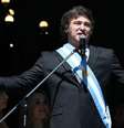 Ultraliberal e anarcocapitalista, economista Javier Milei venceu eleições presidenciais argentinas em novembro  Foto: EPA / BBC News Brasil