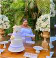MC Carol encomendou bolo de quatro andares para sua festa de casamento  Foto: Divulgação