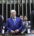 O presidente da Câmara, Arthur Lira; o presidente da República, Luiz Inácio Lula da Silva; e o presidente do Senado, Rodrigo Pacheco  Foto: Jefferson Rudy/Agência Senado / Perfil Brasil