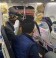 O avião estava a 4.975 metros quando uma porta desativada foi ejetada na parte do meio, por motivos ainda desconhecidos  Foto: Reprodução/Redes sociais