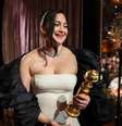 Lily Gladstone no Globo de Ouro 2024  Foto: Golden Globes/Divulgação