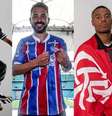 Scarpa, Everton Ribeiro e De La Cruz foram três das contratações de maior impacto no Brasil  Foto: Divulgação / CAM, Tiago Caldas / E. C Bahia e Paula Reis / CRF / Jogada10