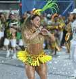 Fabíola Andrade em primeiro ensaio técnico como rainha da Mocidade  Foto: AG News