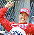 Schumacher durante comemoração de vitória na F1  Foto: Reprodução/Redes Sociais