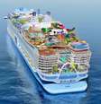 Icon of the Seas, operado pela Royal Caribbean, é considerado o maior navio de cruzeiro em atividade do mundo  Foto: Divulgação/Royal Caribbean International