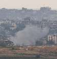 Fumaça em Gaza vista do sul de Israel  Foto: Reuters