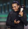 A jogadora Marta Silva durante cerimônia do prêmio ‘The Best, da FIFA, em 15 de janeiro de 2023.  Foto: Alma Preta