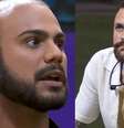 'BBB 24': Marcus e Vinicius se desentendem ao vivo.  Foto: Reprodução, TV Globo / Purepeople