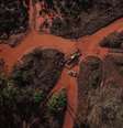 Imagem mostra uma visão aérea de Brumadinho em maio de 2019, data próxima ao rompimento da barragem da Vale.  Foto: Alma Preta