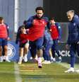  Foto: Divulgação/Atlético Madrid - Legenda: Jogadores do Atlético Madrid durante treinamento da equipe - / Jogada10
