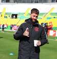 Léo no aquecimento do amistoso contra o Philadelphia   Foto: Gilvan de Souza/Flamengo / Esporte News Mundo