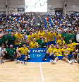 Seleção Brasileira de Handebol após ganhar o campeonato Sul-Centro Americano de Handebol, em Buenos Aires (AR).  Foto: Alma Preta