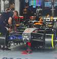 Red Bull nos boxes de Interlagos. A limitação de desenvolvimento para 2025 está em pauta  Foto: Sergio Milani