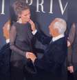 Maria Fernanda Cândido no encontro com o estilista Giorgio Armani em Paris  Foto: Reprodução/Instagram