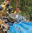 Avião de pequeno porte cai na Grande São Paulo  Foto: Divulgação/Corpo de Bombeiros / Perfil Brasil