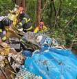 O tempo estava chuvoso na região e havia pouca visibilidade na hora do acidente  Foto: Corpo de Bombeiros do Estado de São Paulo/Divulgação / Estadão