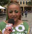 Luiza Góes pediu namorado na TV  Foto: Reprodução/Globo
