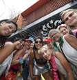 Grupo de amigas escolheu o Acadêmicos do Baixo Augusta pela diversidade e mistura de ritmos  Foto: Bruno Almeida