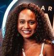 Duda Santos, que interpretou Maria Santa em 'Renascer', brilha com barriga tanquinho em camarote na Sapucaí.  Foto: Purepeople
