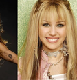 Miley Cyrus no Grammy x Miley Cyrus na época de sua personagem Hannah Montana  Foto: @mileycyrus