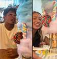 Casal pede milk shake de algodão doce e tamanho impressiona  Foto: Reprodução/TikTok