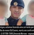 Soldado da PM Samuel Wesley Cosmo foi morto em Santos (SP)  Foto: Reprodução/Redes sociais