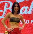 Michelle Barros marcou presença no Sambódromo do Anhembi neste sábado  Foto: Reprodução/Instagram