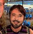 Dylan Meehan e Tiago Santiago, autor de novelas da Record  Foto: Mais Novela
