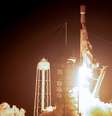O módulo lunar Odysseus, desenvolvido pela empresa Intuitive Machines, lançado em um foguete SpaceX Falcon 9  Foto: John Raoux/AP