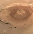 O vulcão Olympus Mons, em Marte, é o maior do Sistema Solar (Imagem: Reprodução/ESA, DLR, FU Berlin, Mars Express/Andrea Luck)  Foto: Canaltech