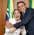 Regina Duarte com Jair Bolsonaro no curto período em que foi secretária de Cultura   Foto: Carolina Antunes/Divulgação/Presidência da República