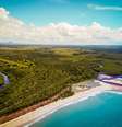Vista aérea da Barra do Cahy   Foto: Divulgação / Viagem em Pauta
