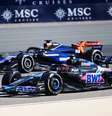 Esteban Ocon e Alex Albon durante o primeiro dia de testes  Foto: Pirelli Motorsport