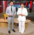 Tiago Eltz e Mônica Waldvogel no 'Em Ponto': a dupla durou apenas sete meses  Foto: Reprodução