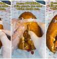 Lanchonete viraliza com "parto" de coxinha  Foto: Reprodução/Instagram